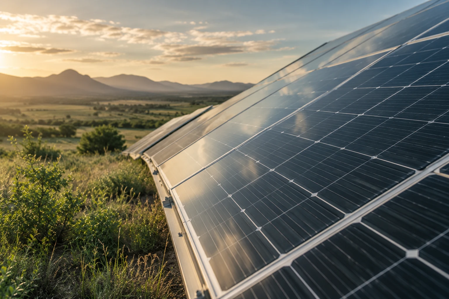 Illustrative solar module detail